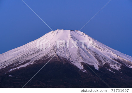 The summit of Mt. Fuji illuminated by the moonlight The summit of Mt. Fuji illuminated by the moonlight 75731697