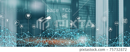 Universal Global Network Structure on Abstract Data Center Background. 75732872