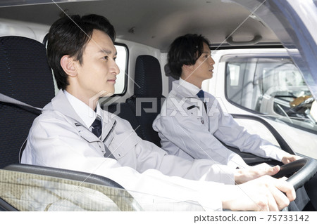 Male truck driver Male truck driver 75733142