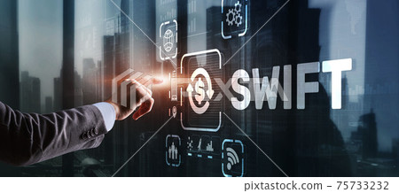SWIFT. Society for Worldwide Interbank Financial Telecommunications. Financial Banking regulation concept. SWIFT. Society for Worldwide Interbank Financial Telecommunications. Financial Banking regulation concept. 75733232