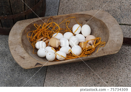 old easter holiday decoration and objects old easter holiday decoration and objects 75734309