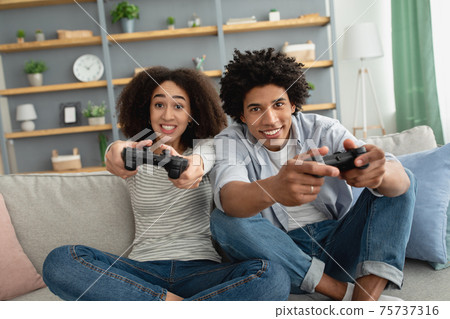 Fun together in leisure time and entertainment at home during self isolation 75737316