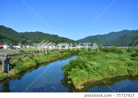 2020年，從釜石站到陸中山田站的三陸鐵路里亞斯線的風景和火車窗外的風景 75737925