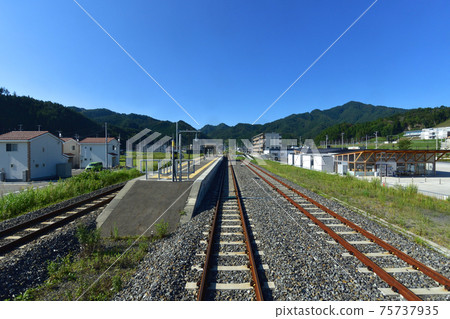 In 2020, the scenery from the Sanriku Railway Rias Line from Kamaishi Station to Rikuchu-Yamada Station and the scenery from the train window 75737935