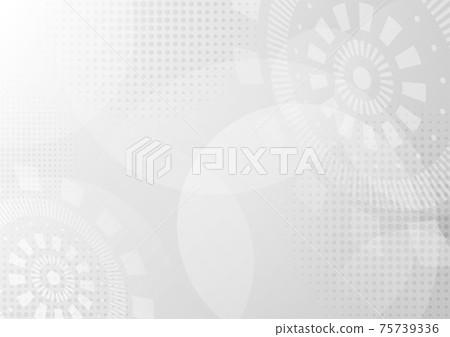 Abstract tech design of white futuristic template header.  75739336