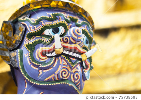 Art and sculptures Giant Statues of Thailand, Close up face 75739595