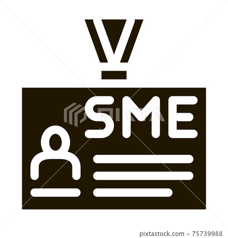 Sme Worker Badge With Photo Icon Vector Sme Worker Badge With Photo Icon Vector 75739988