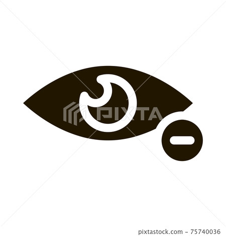 Diopter Myopia Eye Vision Icon Vector - Stock Illustration [75740036 ...
