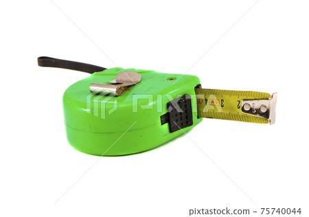 measure tape tool isolated on white measure tape tool isolated on white 75740044