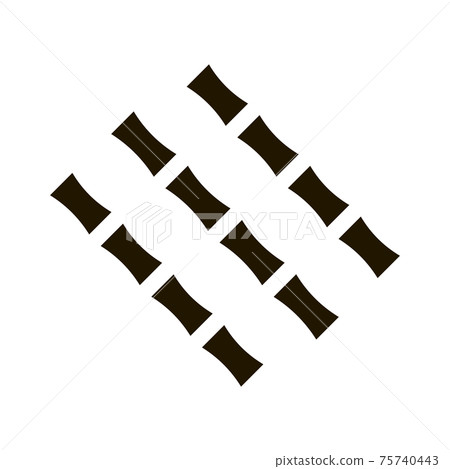 Sugar Cane Sticks Icon Vector Glyph Illustration Sugar Cane Sticks Icon Vector Glyph Illustration 75740443