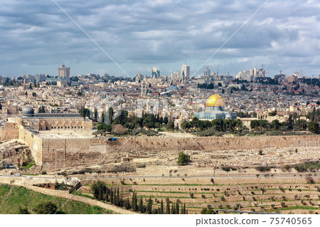 Jerusalem Old City from the Mount of Olives Jerusalem Old City from the Mount of Olives 75740565