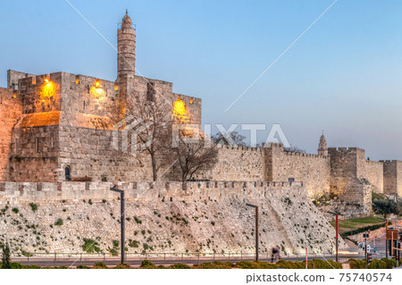 Jerusalem Old City - The Citadel at Night (Tower of David) Jerusalem Old City - The Citadel at Night (Tower of David) 75740574