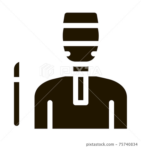 Korean Doctor Icon Vector Glyph Illustration Korean Doctor Icon Vector Glyph Illustration 75740834