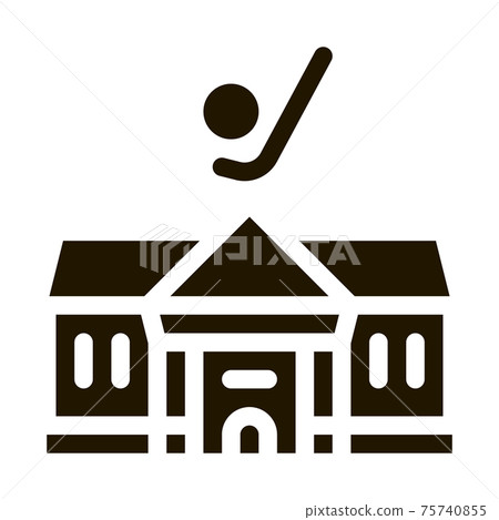 Golf Club House Icon Vector Glyph Illustration Golf Club House Icon Vector Glyph Illustration 75740855