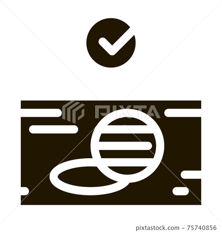 Ball Hits Hole Icon Vector Glyph Illustration Ball Hits Hole Icon Vector Glyph Illustration 75740856