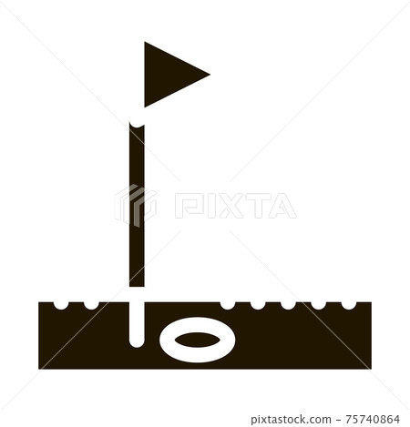 Man Playing Golf Icon Vector Glyph Illustration 75740864