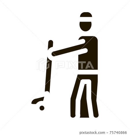 Ball On Water Icon Vector Glyph Illustration 75740866