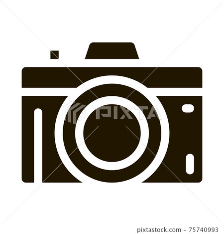 Photo Camera Icon Vector Glyph Illustration - Stock Illustration ...