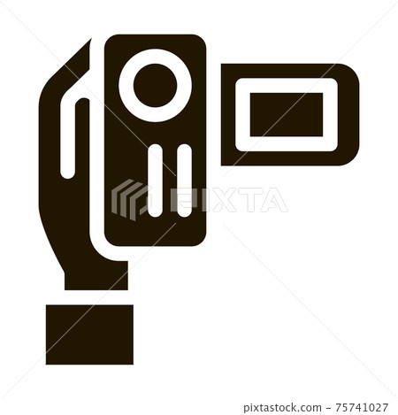 Video Camera Icon Vector Glyph Illustration - Stock Illustration ...