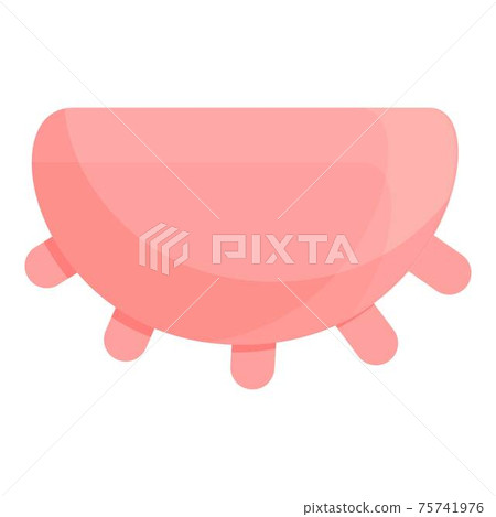 Dairy cow tits icon, cartoon style 75741976