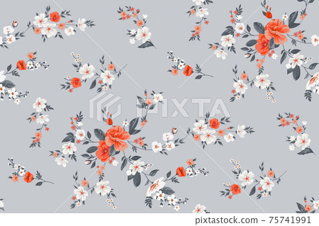 Seamless floral pattern with 1 75741991