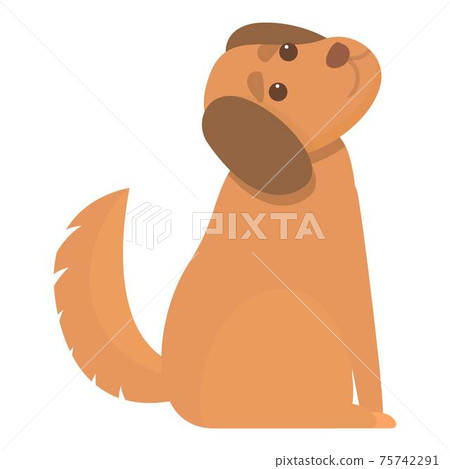 Playful dog action icon, cartoon style Playful dog action icon, cartoon style 75742291