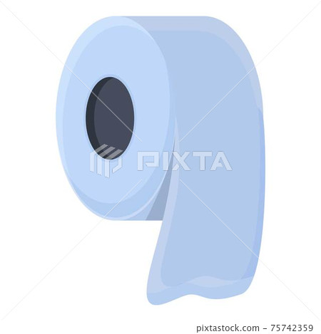 New toilet tissue icon, cartoon style New toilet tissue icon, cartoon style 75742359