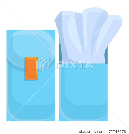 Tissue poket icon, cartoon style Tissue poket icon, cartoon style 75742378