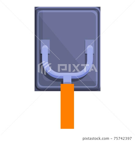 Off breaker switch icon, cartoon style 75742397