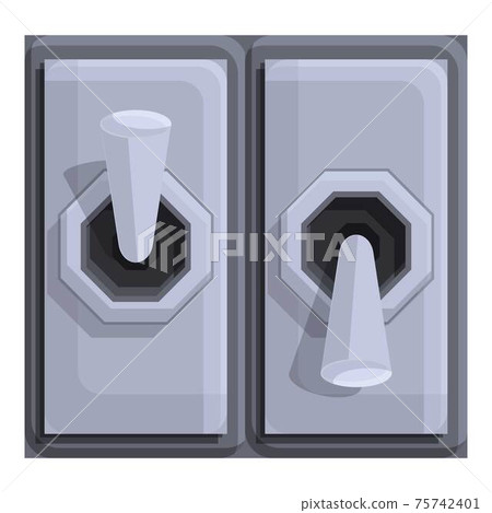 Toggle breaker switch icon, cartoon style 75742401