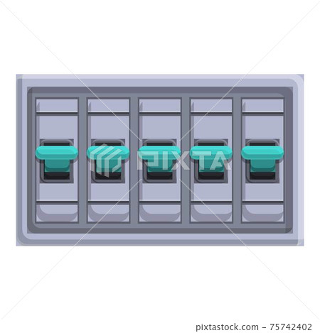 Light breaker switch icon, cartoon style 75742402