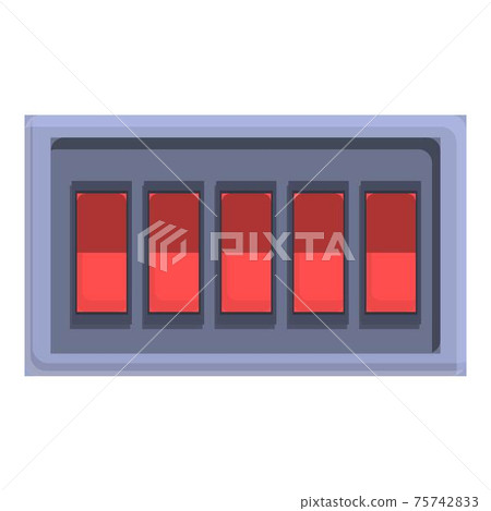 Construction breaker switch icon, cartoon style Construction breaker switch icon, cartoon style 75742833