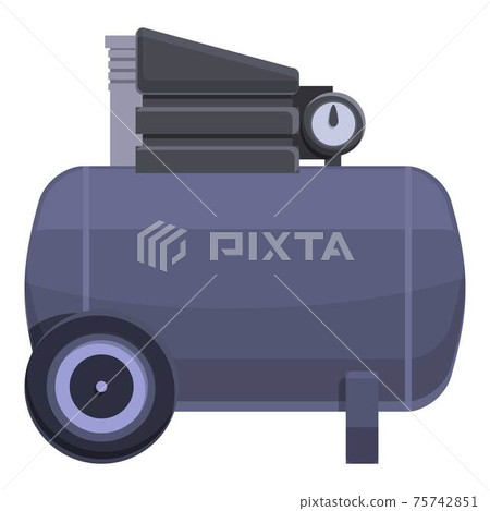 Airbrush compressor icon, cartoon style 75742851