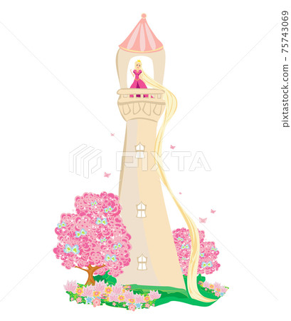 Rapunzel trapped at the top of the tower 75743069