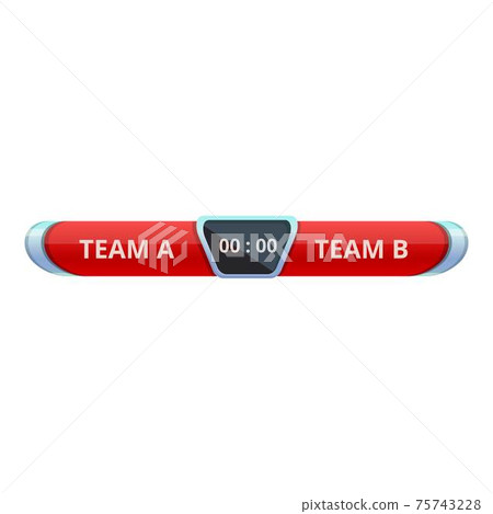 Football scoreboard icon, cartoon style 75743228