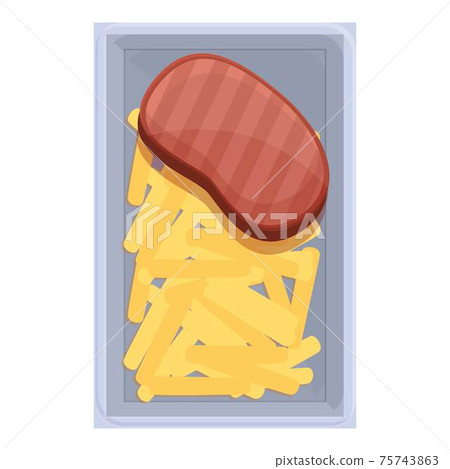 Pasta food airline icon, cartoon style 75743863
