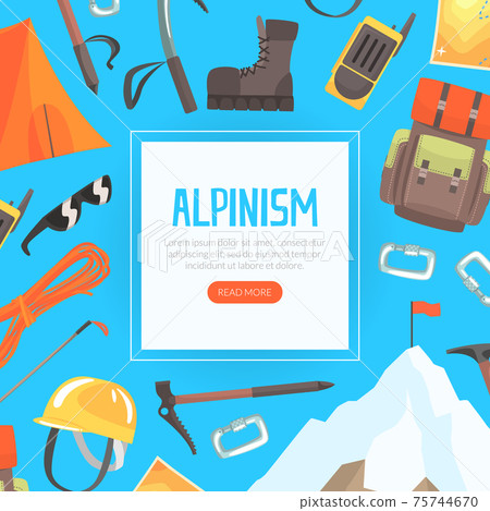 Alpinism Landing Page Template, Mountaineering, Mountain Climbing and Adventure Web Page Interface Cartoon Vector Illustration Alpinism Landing Page Template, Mountaineering, Mountain Climbing and Adventure Web Page Interface Cartoon Vector Illustration 75744670