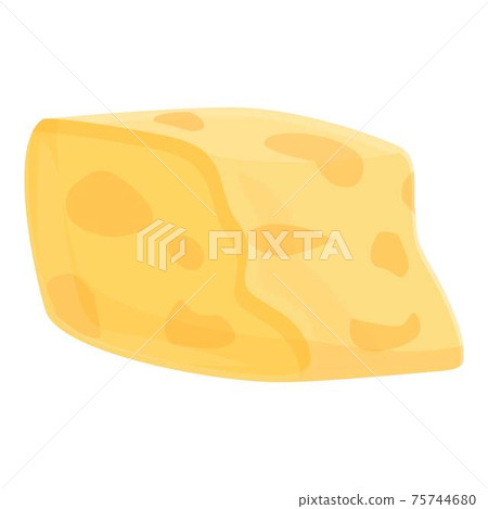 Cheese waste icon, cartoon style 75744680
