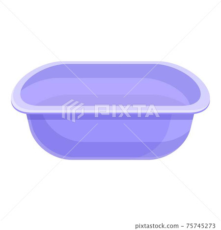 Waste dish icon, cartoon style 75745273