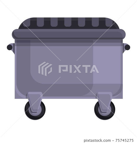 Dustbin icon, cartoon style 75745275