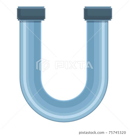 Roof water pipe icon, cartoon style Roof water pipe icon, cartoon style 75745320