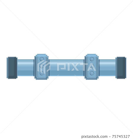 Straight pipe icon, cartoon style Straight pipe icon, cartoon style 75745327