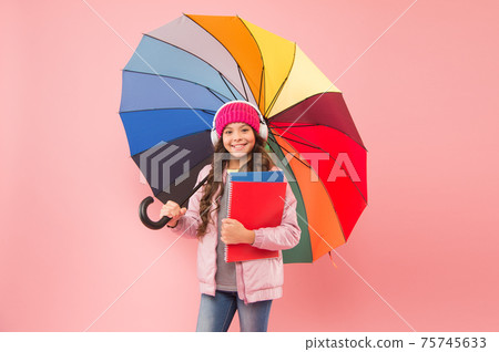 Rain forecast on September 1. Cute schoolgirl colorful Rain forecast on September 1. Cute schoolgirl colorful 75745633