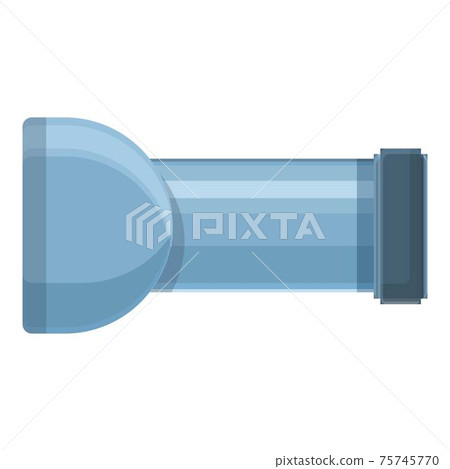 Plastic pipe icon, cartoon style 75745770