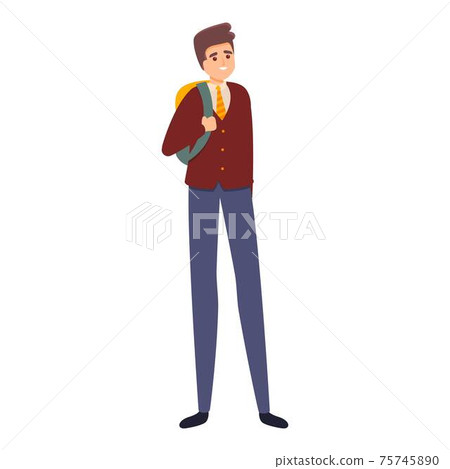 Middle school uniform icon, cartoon style Middle school uniform icon, cartoon style 75745890