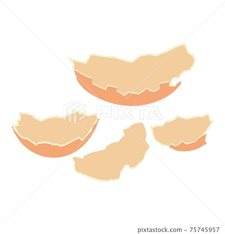 Eggshell icon, isometric style 75745957