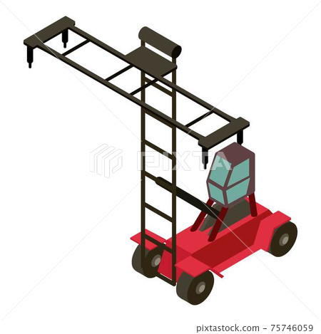 Container stacker icon, isometric style Container stacker icon, isometric style 75746059