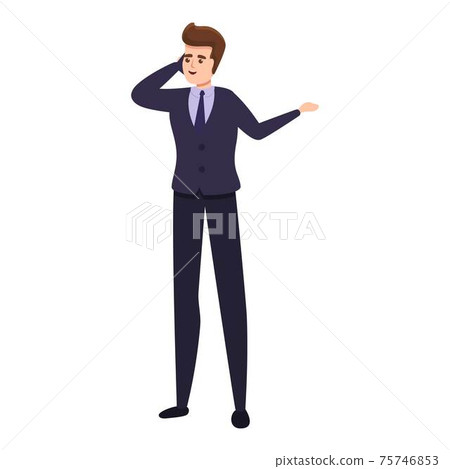 Office agent icon, cartoon style 75746853