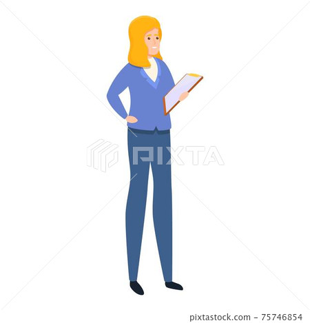 Office woman agent icon, cartoon style Office woman agent icon, cartoon style 75746854