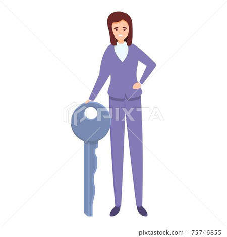 Woman agent icon, cartoon style Woman agent icon, cartoon style 75746855